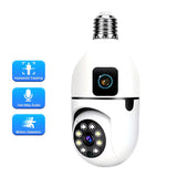 Speed-X Dual Lens Night Vision Motion Detection Bulb Camera