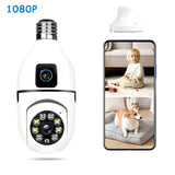 Speed-X Dual Lens Night Vision Motion Detection Bulb Camera